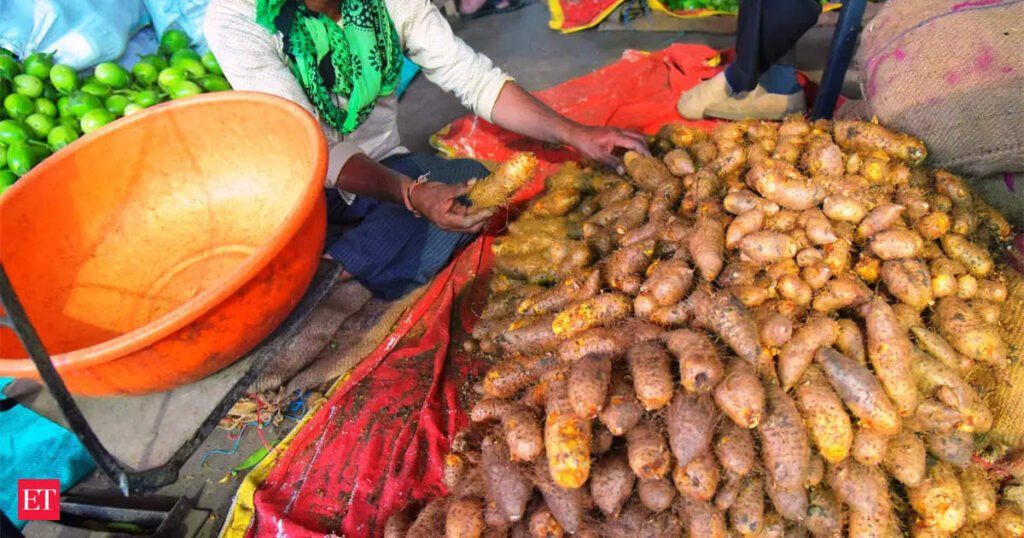 Finance Ministry’s monthly economic review sees food inflation falling in coming months on rain bounty